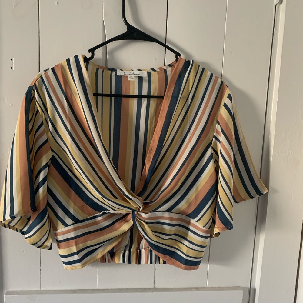 Twist front crop top
